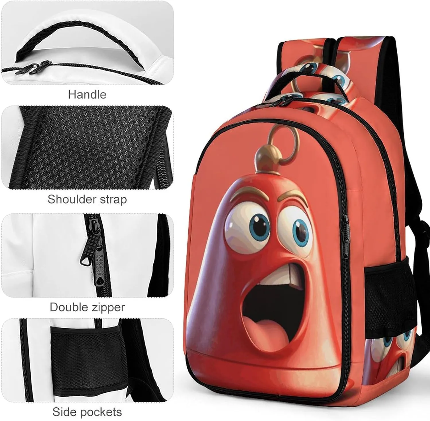 Laptop Backpack for Men Women Daypack Cartoon Bell79546220-007d-11ef-8e6d-d148611795c7 Computer Bag Travel Backpacks Laptop Bag