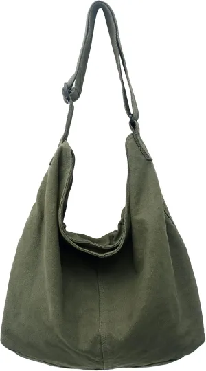 Large Capacity Canvas Hobo Bags for Women & Men, Shoulder Crossbody Bags, Tote Messenger Handbag for Work, Shopping, Travel…