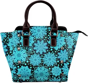 Large Capacity Shoulder Bag for Women PU Leather Shoulder Tote Handbag Studded Clutch Bag