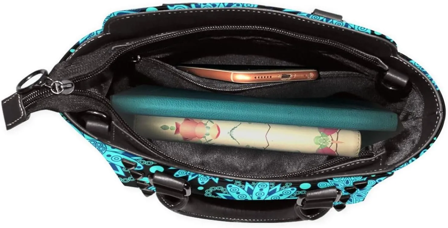 Large Capacity Shoulder Bag for Women PU Leather Shoulder Tote Handbag Studded Clutch Bag