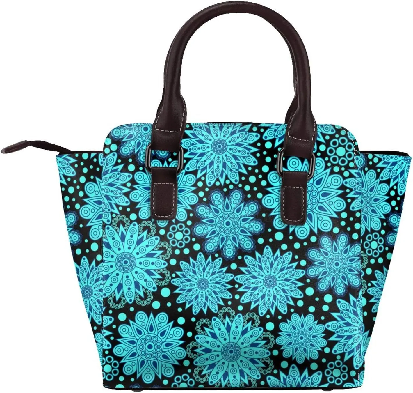 Large Capacity Shoulder Bag for Women PU Leather Shoulder Tote Handbag Studded Clutch Bag