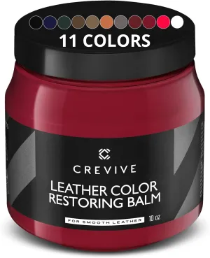 Leather Recoloring Balm Cherry 10 oz - Leather Color Restorer - Leather Restorer for Couches - Leather Balm Cherry