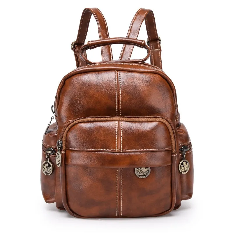 Leather Zipper Bag