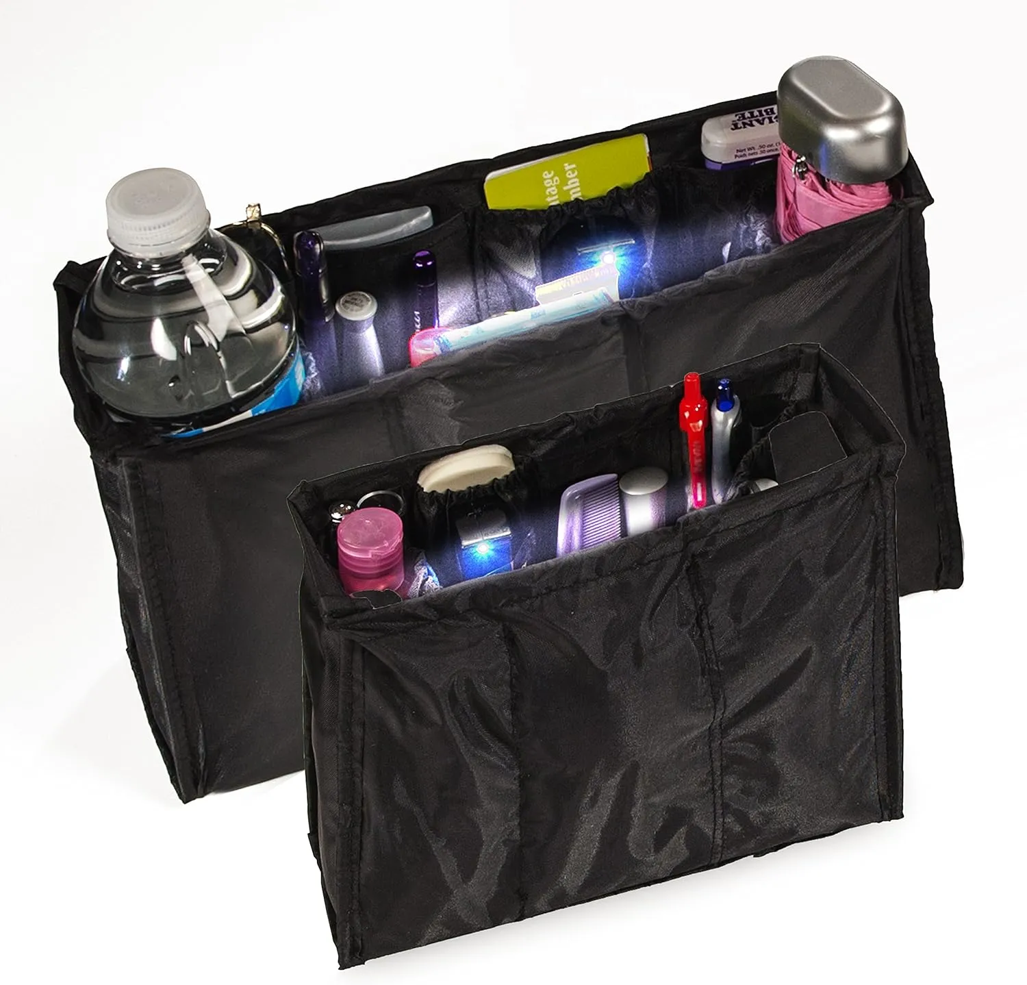 LED Brite Purse Organizer - Black (Set of 2)