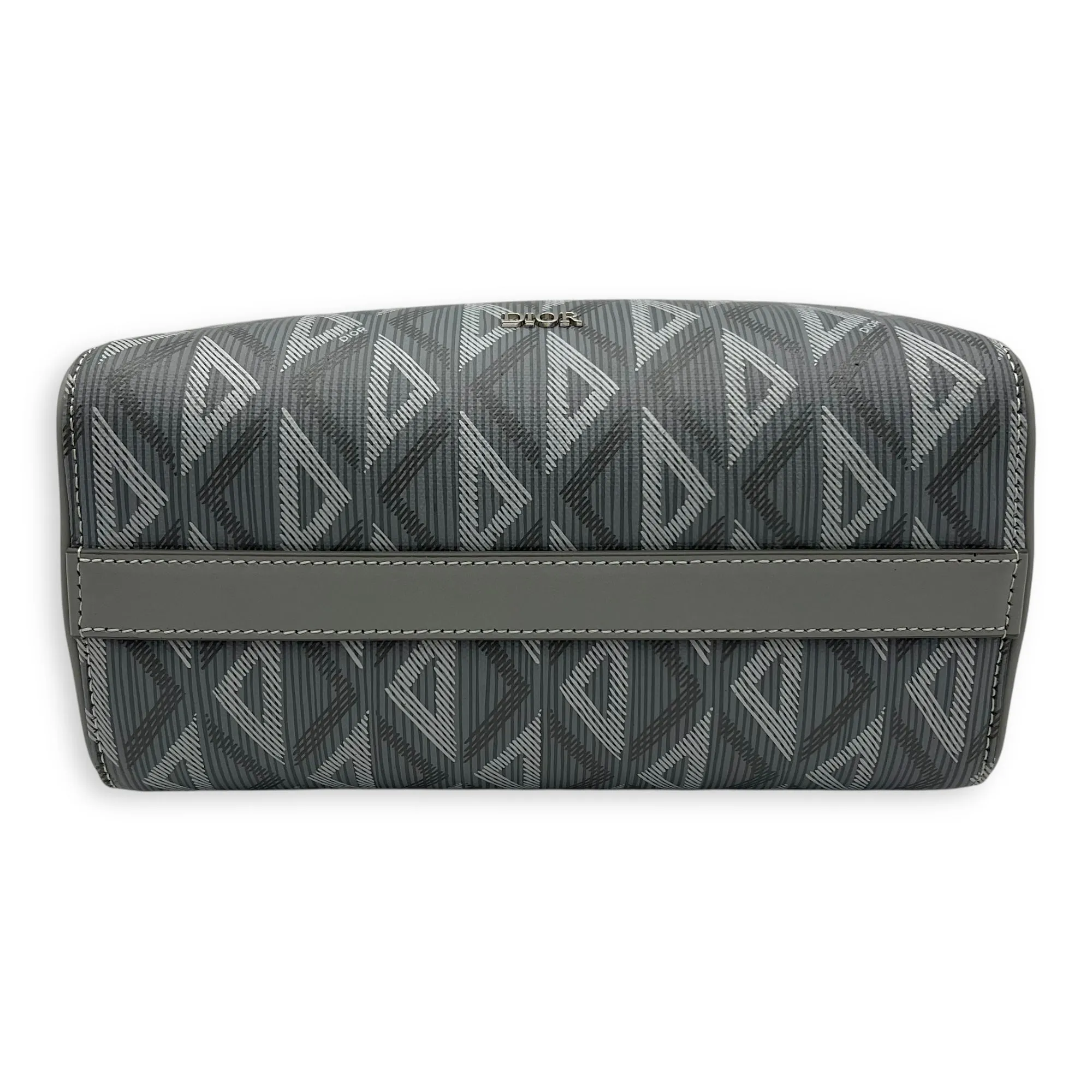 Lingot 22 Grey Crossbody Bag in Coated Canvas, Silver hardware