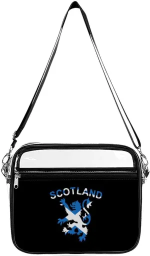 Lion Rampant Scotland Scottish Clear Stadium Bag Clear Messenger Bag Shoulder Bag with 2 Compartments Clear Crossbody Bag