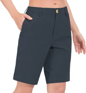 Little Donkey Andy Women's Bermuda Quick Dry Lightweight Stretch Shorts Golf Hiking Travel