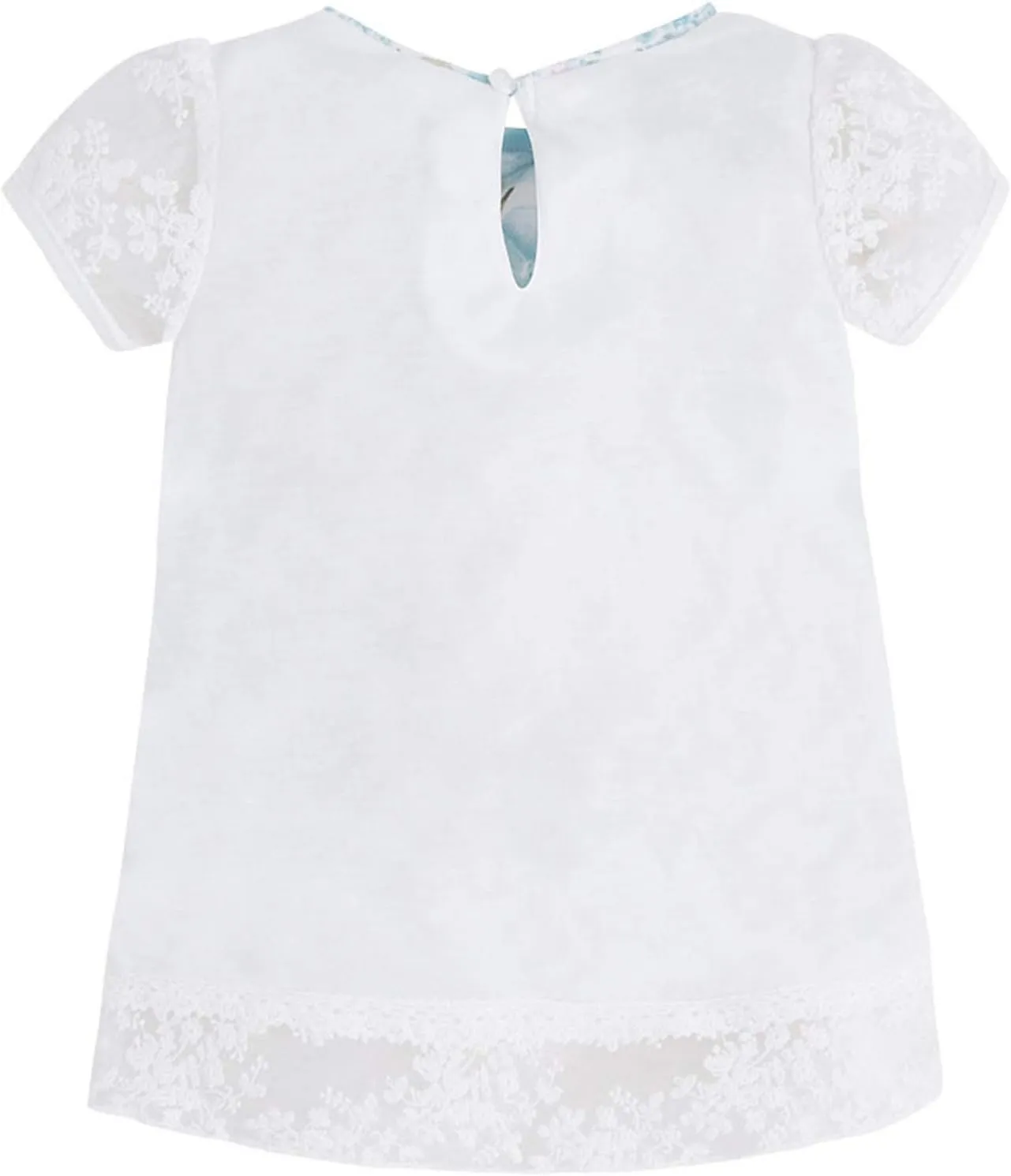 Little Girls 2T-9 Floral Print Lace-Sleeve Blouse Shirt/Top