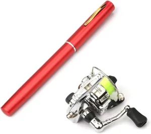 Lixada Fishing Rod Reel Combo Mini Pen Fishing Pole Kit Telescopic Fishing Rod Spinning Reel Combo Kit