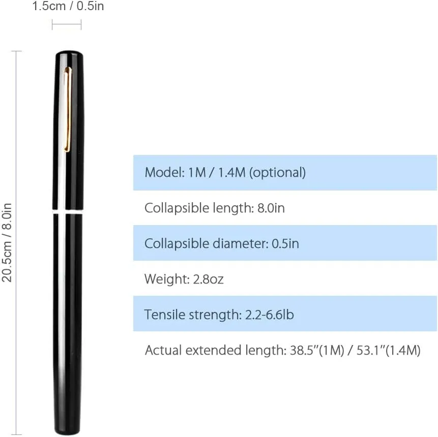 Lixada Fishing Rod Reel Combo Mini Pen Fishing Pole Kit Telescopic Fishing Rod Spinning Reel Combo Kit