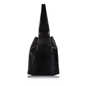 Louis Vuitton black leather backpacks