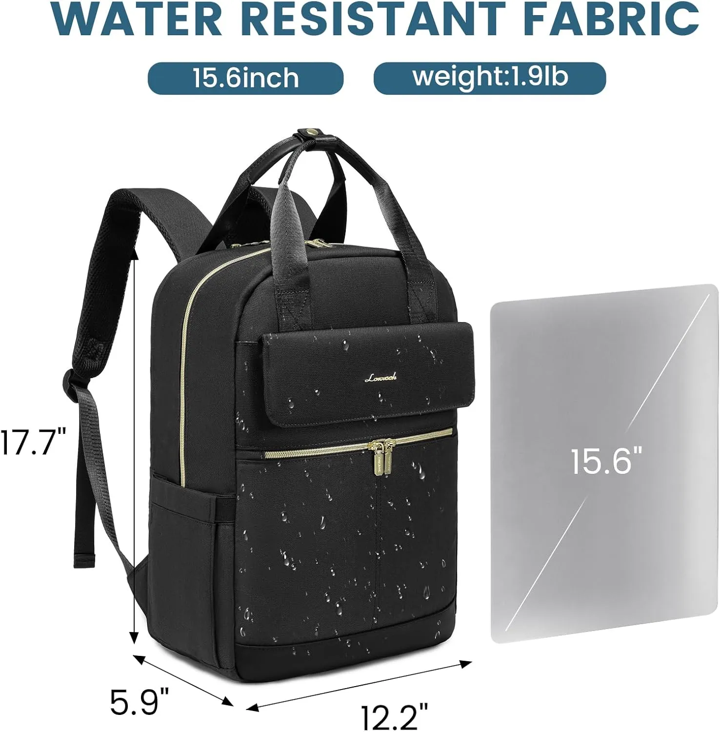 LOVEVOOK Laptop Backpack for Women, 15.6inch Laptop Bag with USB Port, Waterproof Travel Work Backpack Purse, Anti-Theft Backpacks Casual Computer Daypack Nurse Teacher Bag
