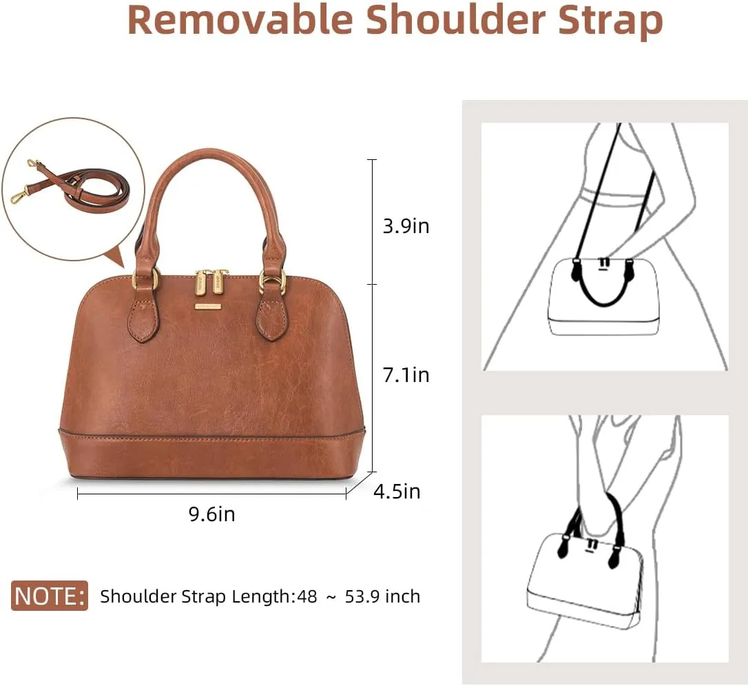 LOVEVOOK Purse for Women Small Crossbody Bags Classic Double Zip Top Handle Dome Satchel Bag