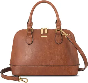 LOVEVOOK Purse for Women Small Crossbody Bags Classic Double Zip Top Handle Dome Satchel Bag