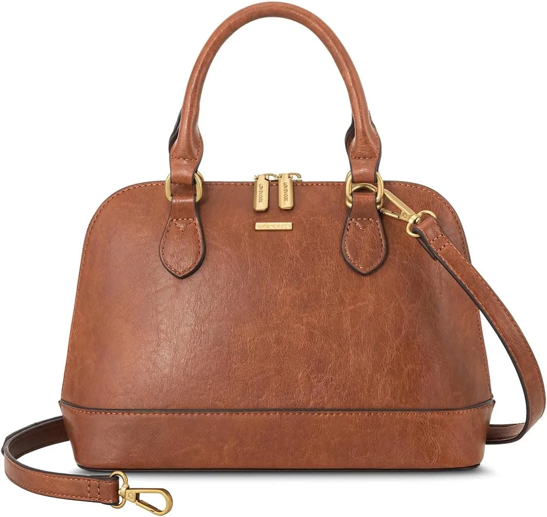 LOVEVOOK Purse for Women Small Crossbody Bags Classic Double Zip Top Handle Dome Satchel Bag