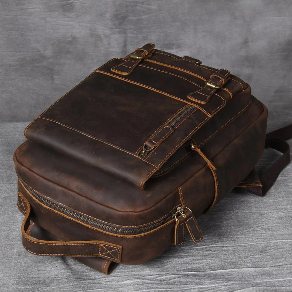 Lucien - Brown Leather Backpacks