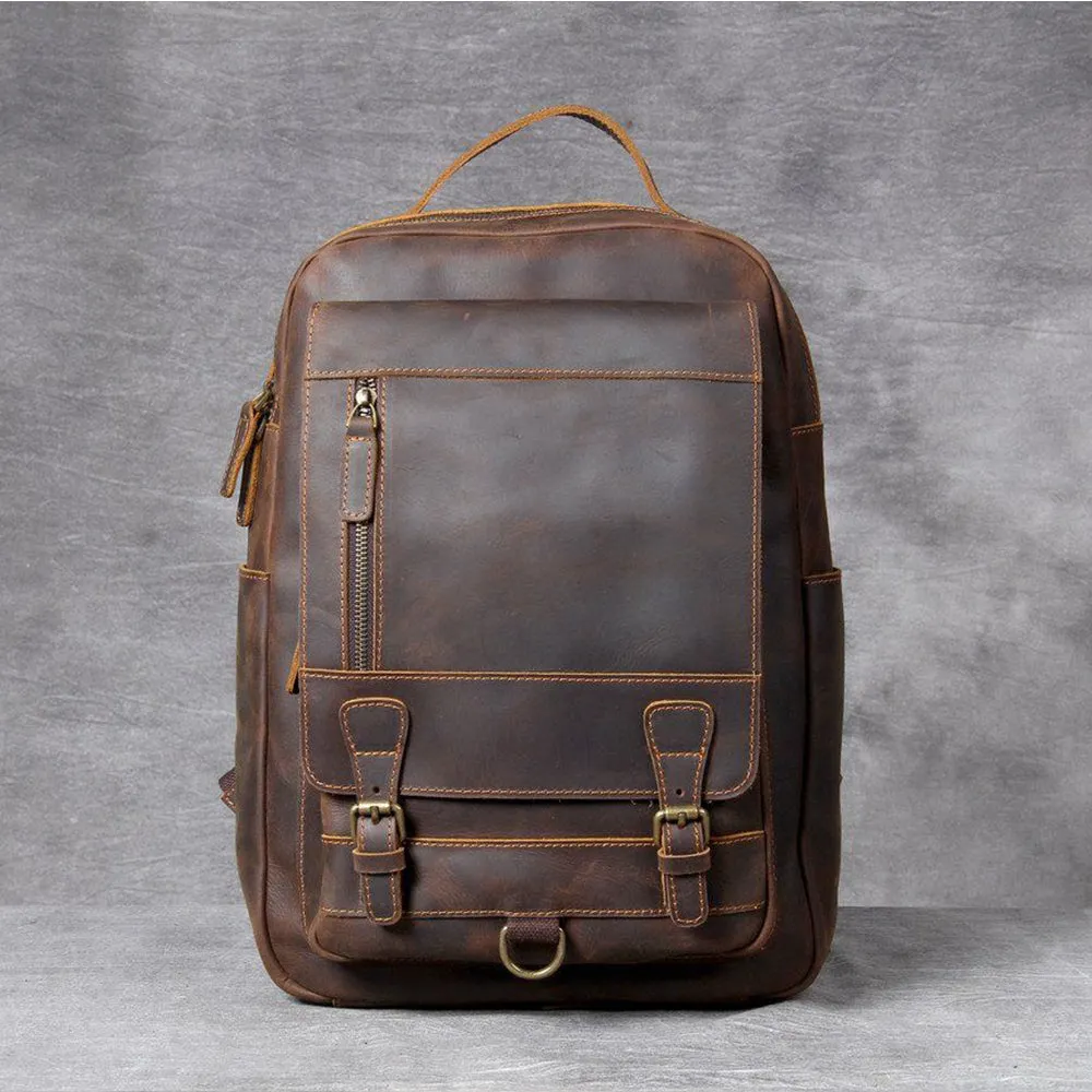 Lucien - Brown Leather Backpacks