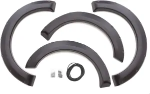 Lund RX312S Elite Series Black Rivet Style Standard Front and Rear Fender Flare - 4 Piece