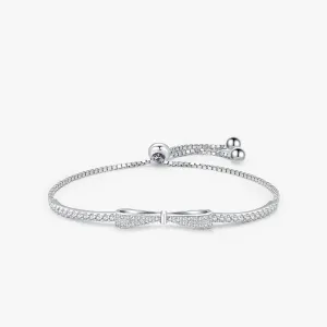 Luxurious Zirconia Bowknot Adjustable Bracelet