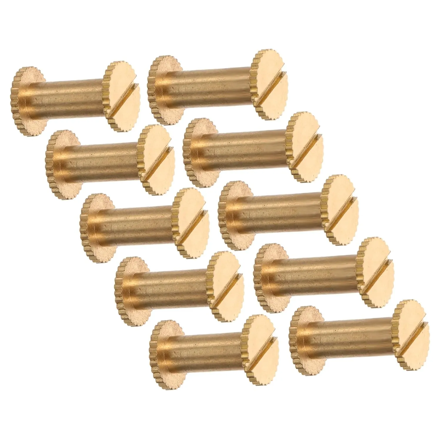 MAGICLULU 10pcs Metal Locking Screws for Leather Craft Rivet Screws Threaded Nails