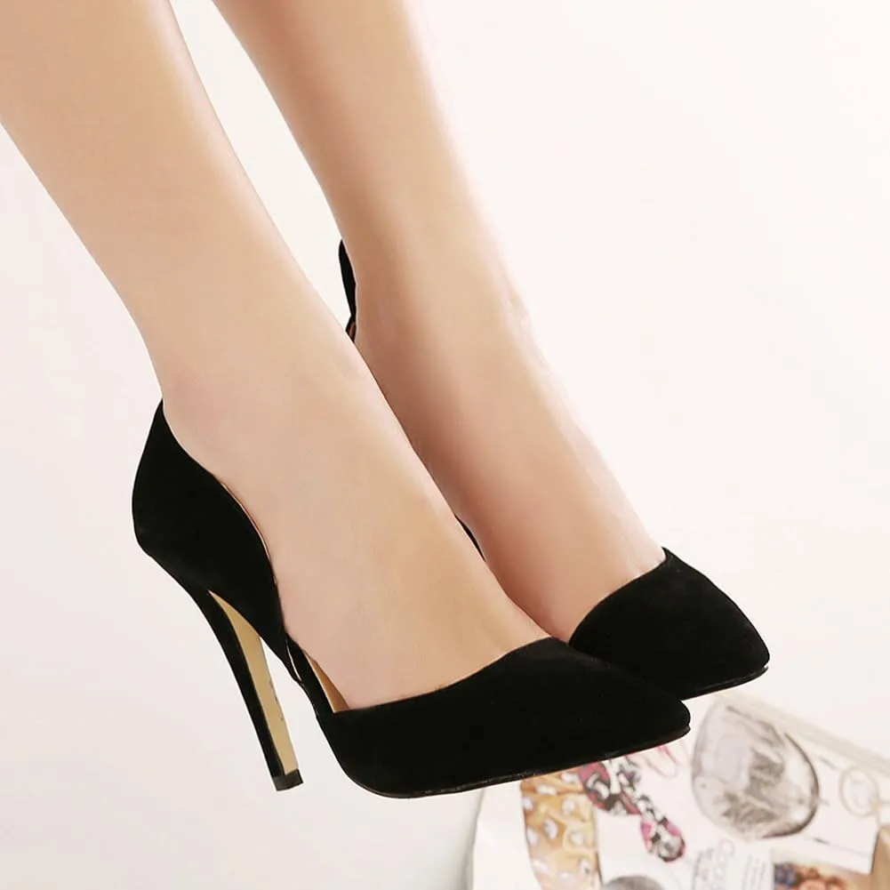 MAIERNISI JESSI Women's Pointy Toe High Heel Stiletto Big Bowknot Pumps