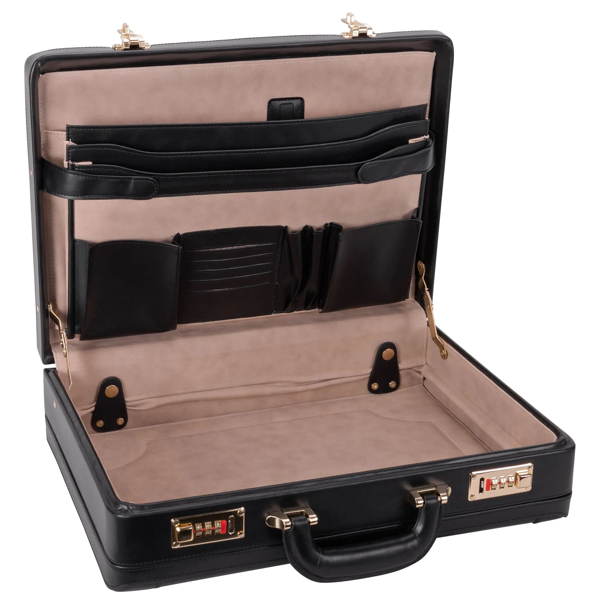McKlein USA Turner 4.5" Leather Expandable Attache Briefcase