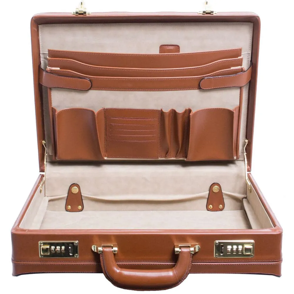 McKlein USA Turner 4.5" Leather Expandable Attache Briefcase