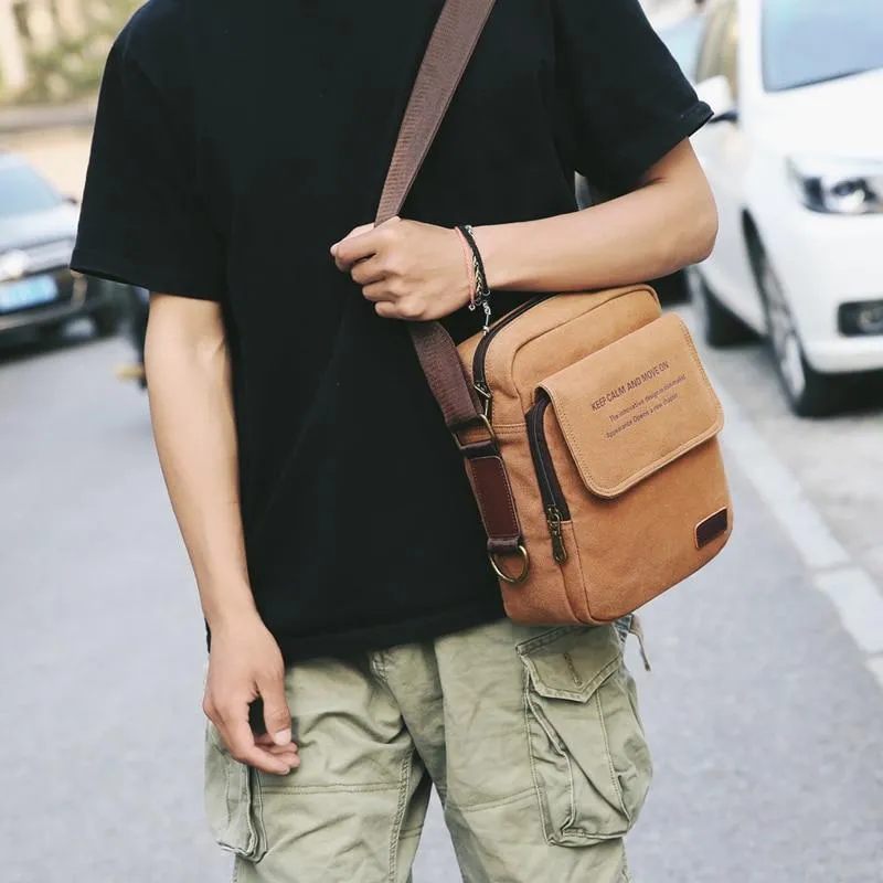 Men Canvas Shoulder Crossbody Bag