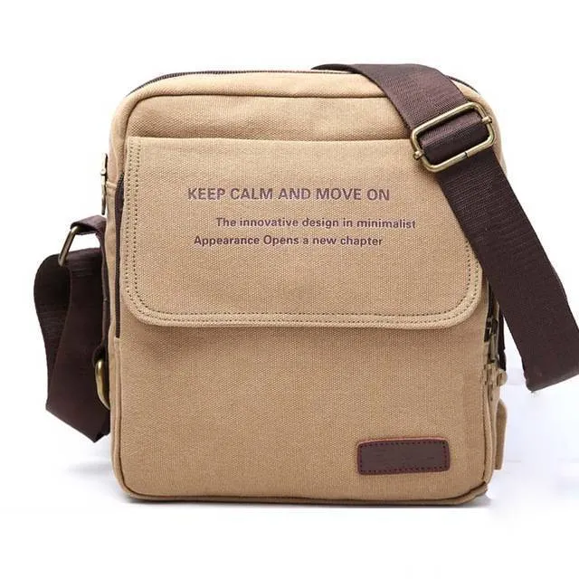 Men Canvas Shoulder Crossbody Bag