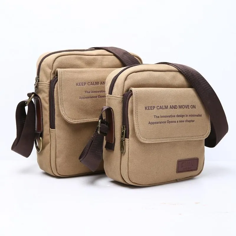 Men Canvas Shoulder Crossbody Bag