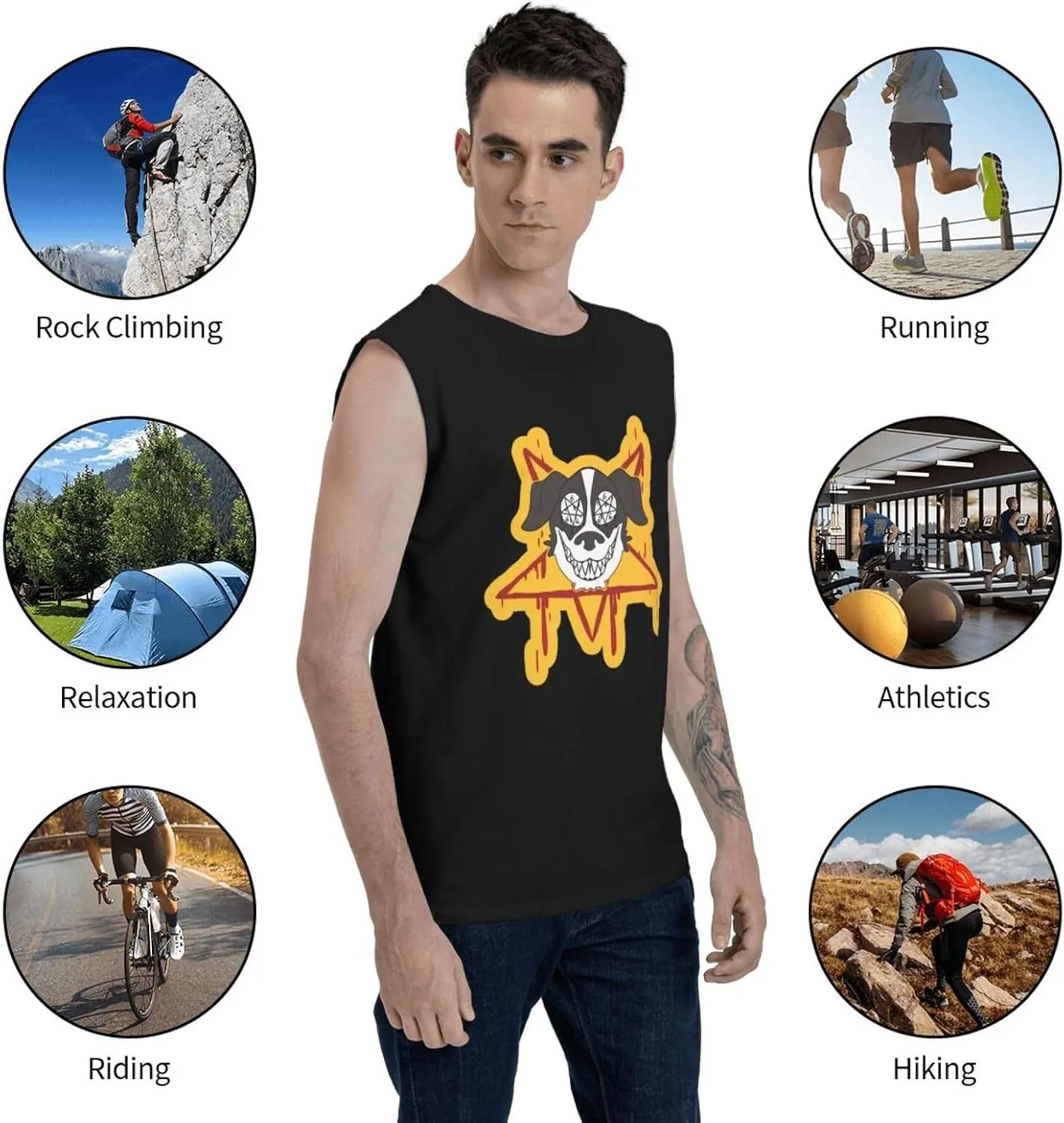Men Muscle Quick Dry Tank Top Sleeveless Undershirts for Sports Runing