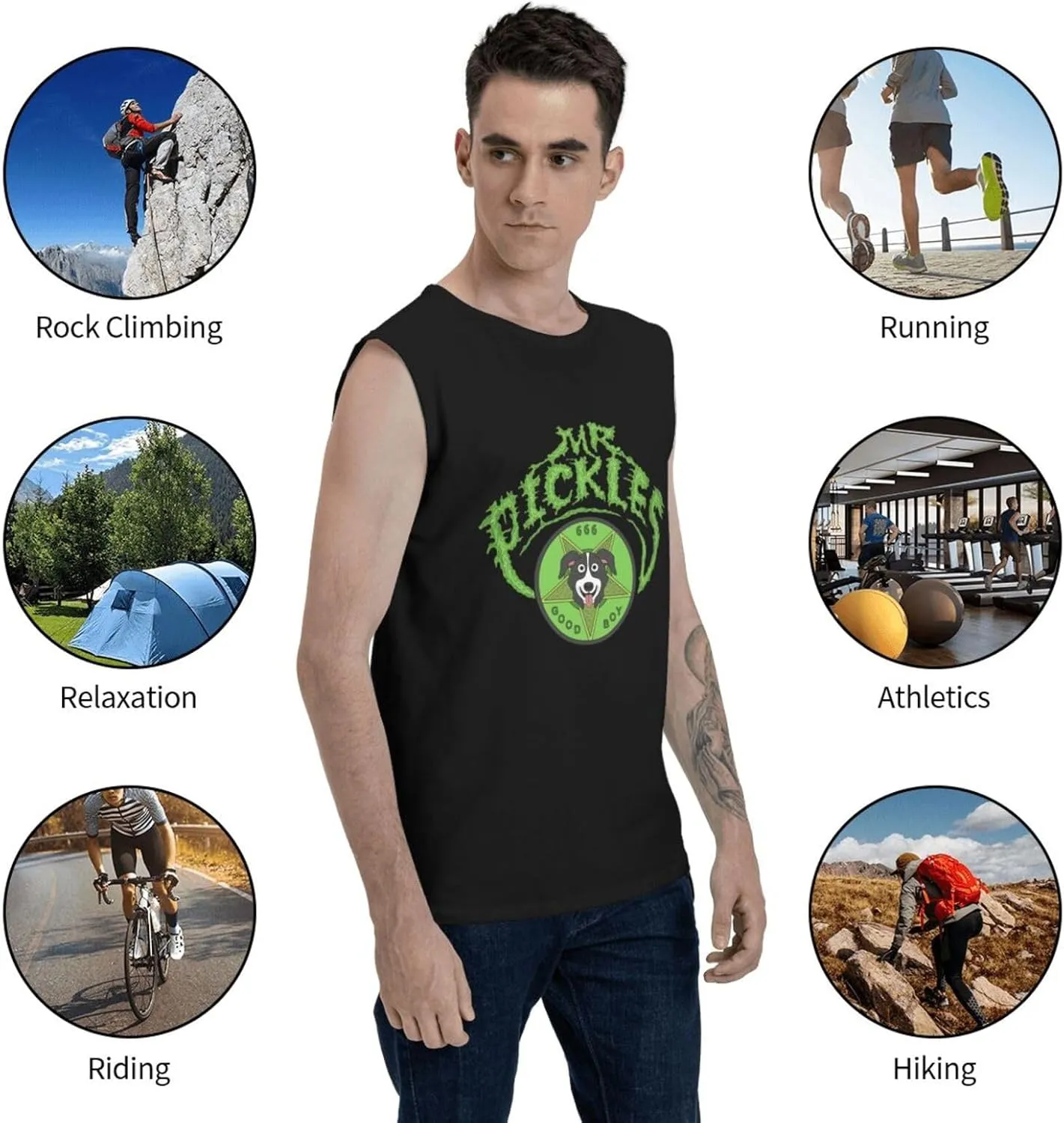 Men Muscle Quick Dry Tank Tops Sleeveless Undershirts for Sports Bodybuilding