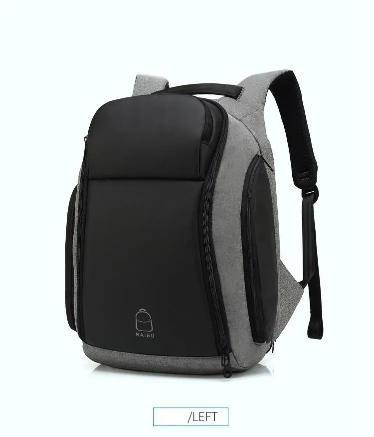 Men's Anti-theft USB Charging Backpack