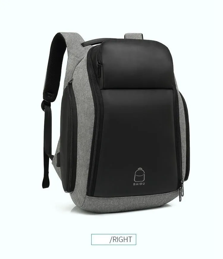 Men's Anti-theft USB Charging Backpack
