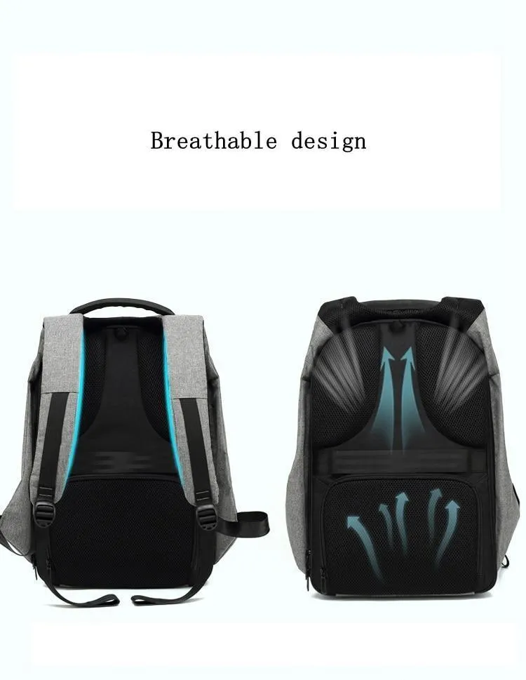 Men's Anti-theft USB Charging Backpack
