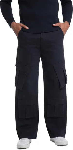 Mens Casual Cargo Pants Baggy Fit Multiple Pockets Loose Wide Leg Streetwear Trousers