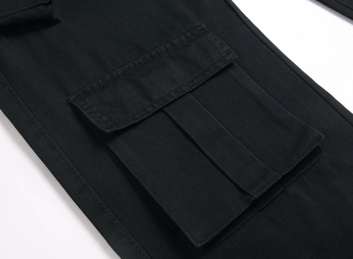 Mens Casual Cargo Pants Baggy Fit Multiple Pockets Loose Wide Leg Streetwear Trousers