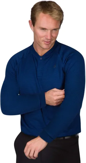 Men’s Dry Fit Long Sleeve Collarless Golf Shirts - 4 Way Stretch, Quick Dry and Moisture Wicking