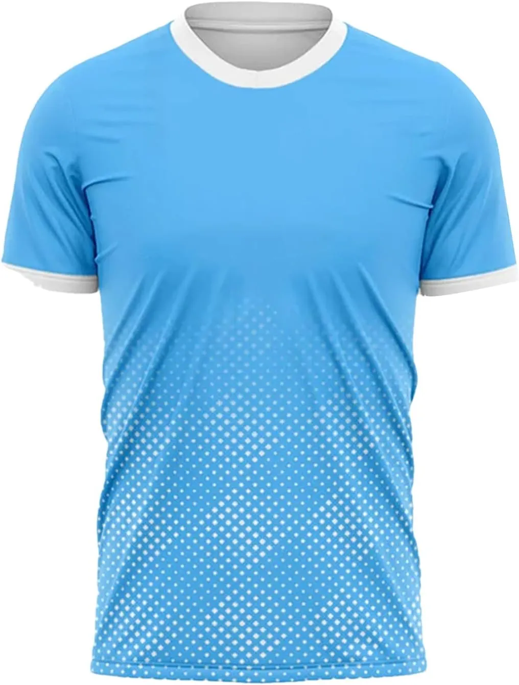 Men's Gradient Badminton T-Shirt, Quick-Dry Sports Short Sleeve for Casual Training