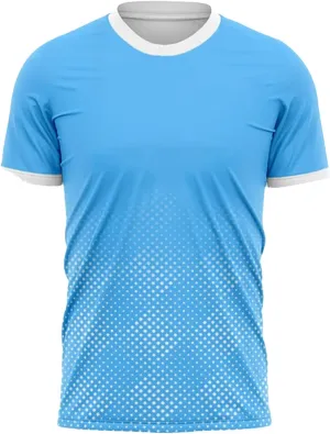 Men's Gradient Badminton T-Shirt, Quick-Dry Sports Short Sleeve for Casual Training