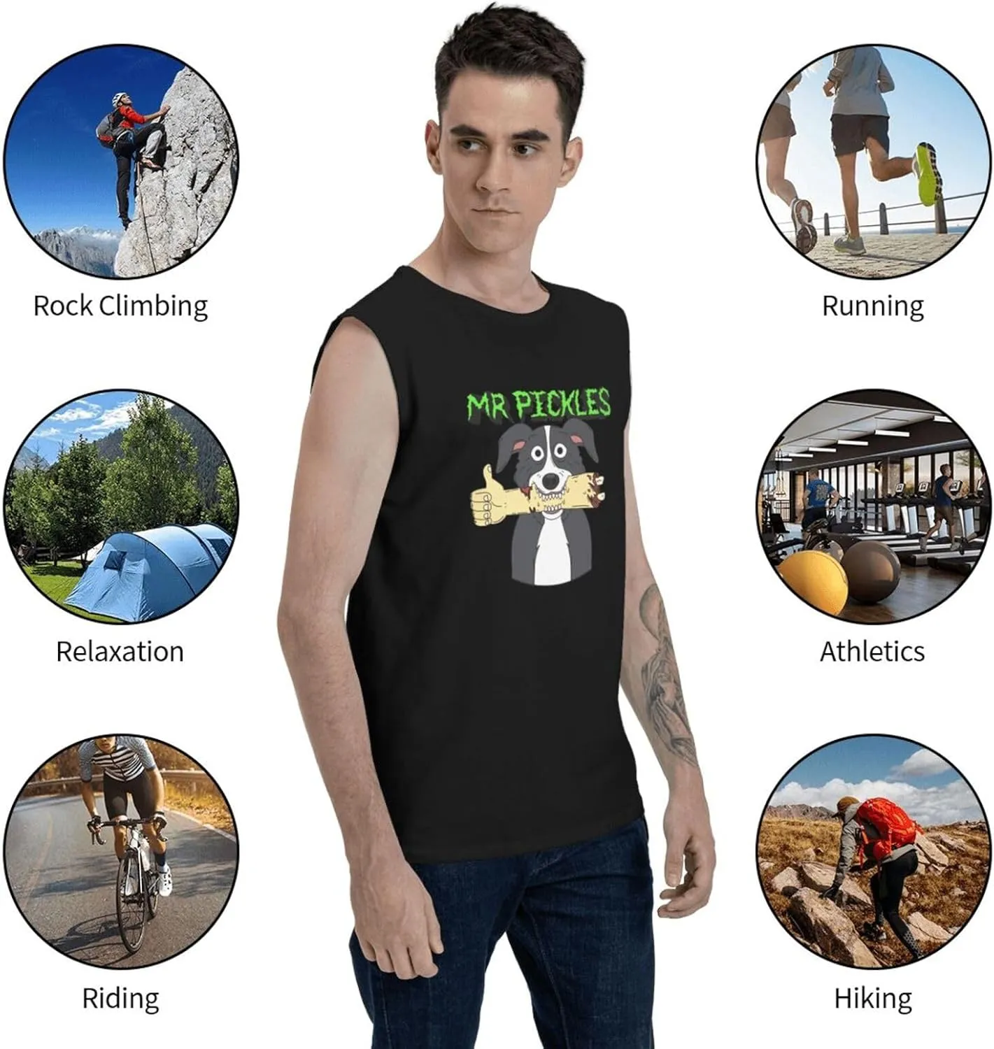 Mens Muscle Quick Dry Tank Top Sleeveless Undershirt for Gym Workout
