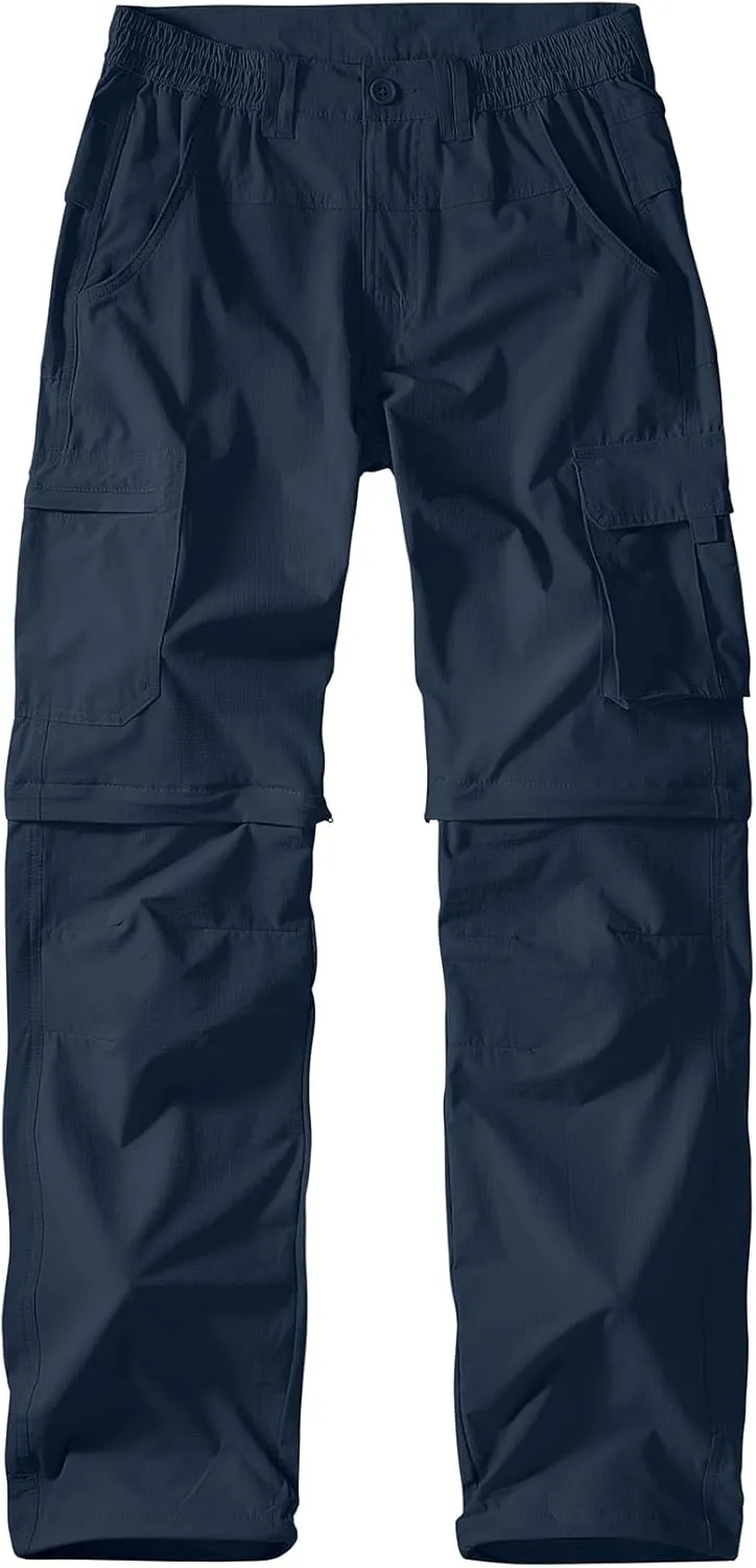 Men's Outdoor Quick Dry Convertible Lightweight Hiking Fishing Zip Off Safari Trousers
