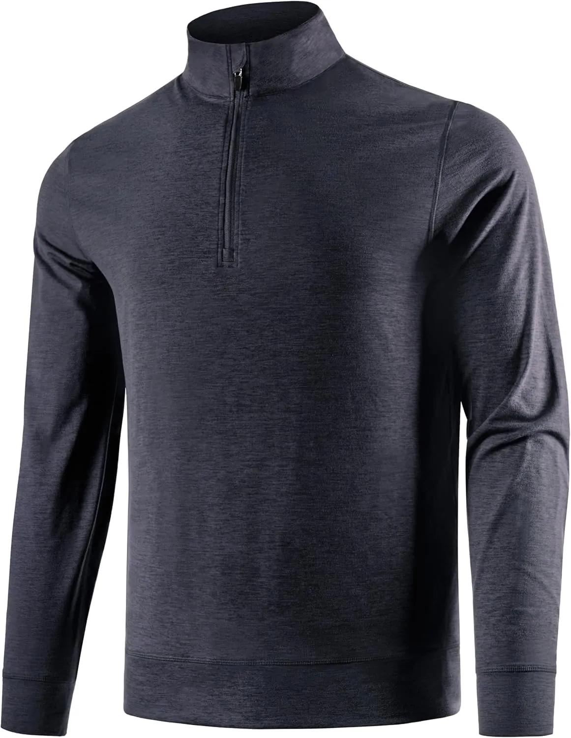 Men's Quarter Zip Long Sleeve Soft Shirt - Quick Dry Performance Lightweight Running Athletic Casual Pullover