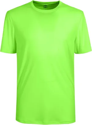 Mens Quick Dry Fit Mositure Wicking Athletic Performance T Shirt -Crewneck Outdoor Activewear Tops