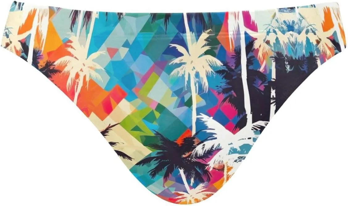 Men's Sexy Bikini Swimsuit Swimwear Quick Dry Print Briefs