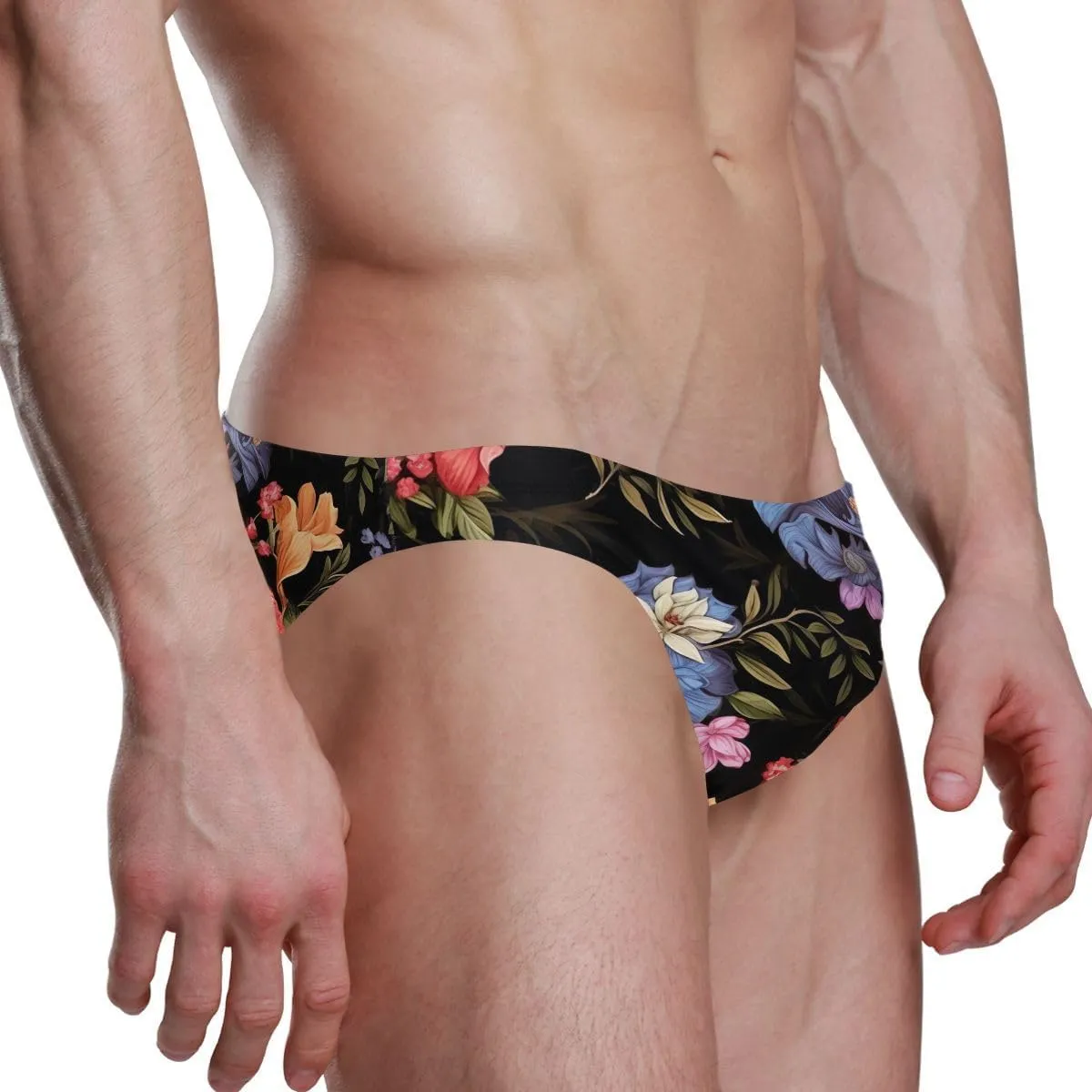 Men's Sexy Bikini Swimsuit Swimwear Quick Dry Print Briefs