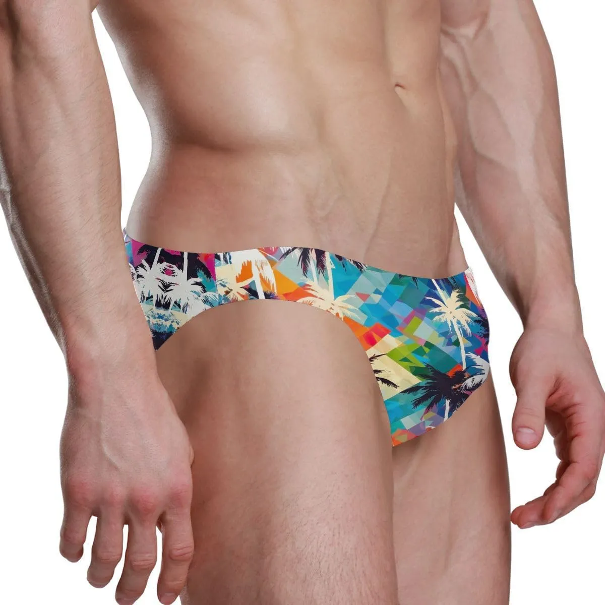 Men's Sexy Bikini Swimsuit Swimwear Quick Dry Print Briefs