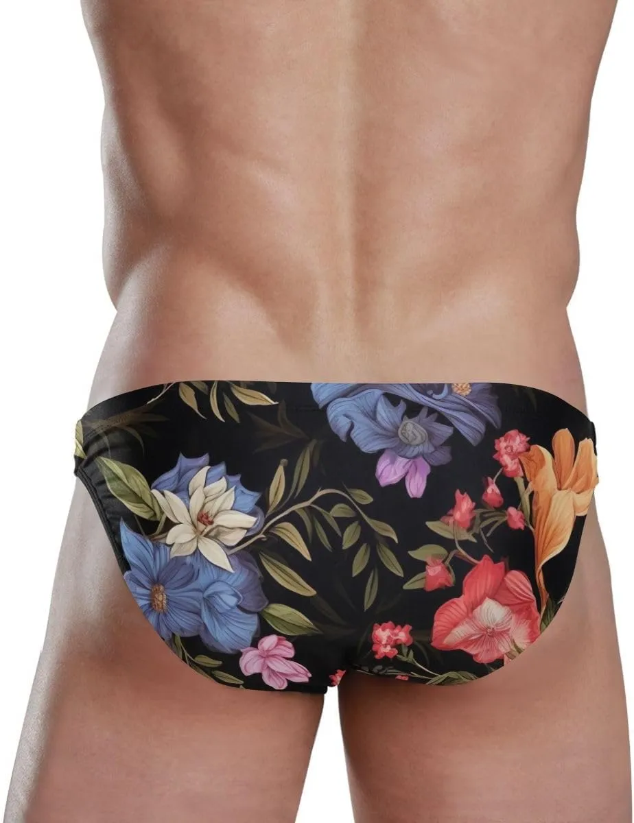 Men's Sexy Bikini Swimsuit Swimwear Quick Dry Print Briefs