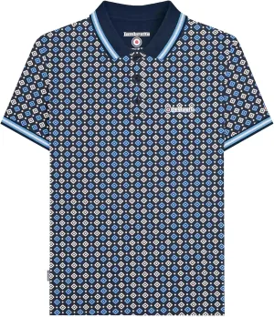 Mens SS25 Geometric Big & Tall Polo Shirt