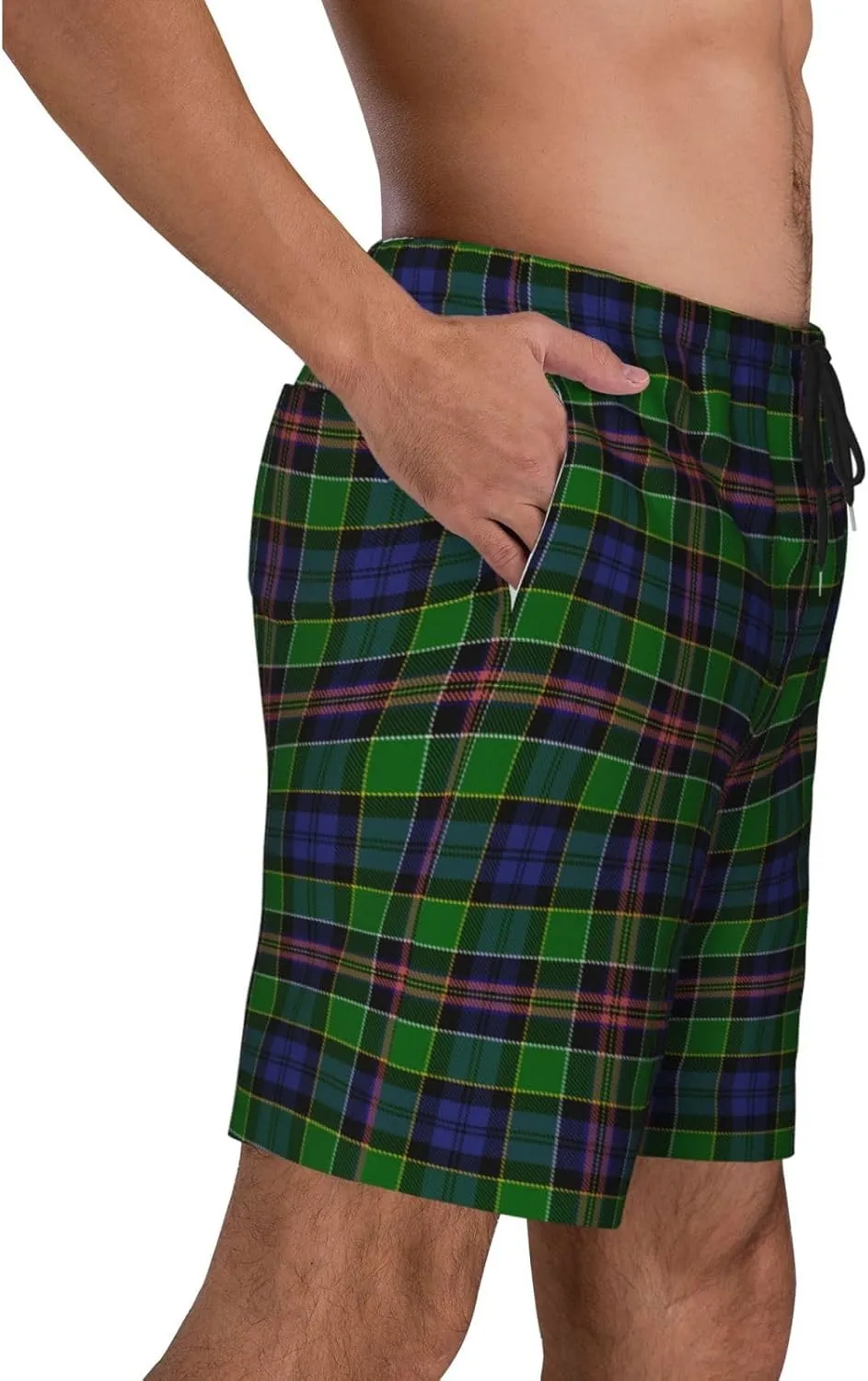 Men's Swim Trunks, Quick Dry Beach Shorts Summer Cool Beach Shorts with Mesh Lining